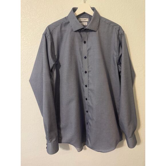 Twillory Men's Button-down Shirt Noniron Safe Cotton 16.5 Checked Pattern - Picture 1 of 7
